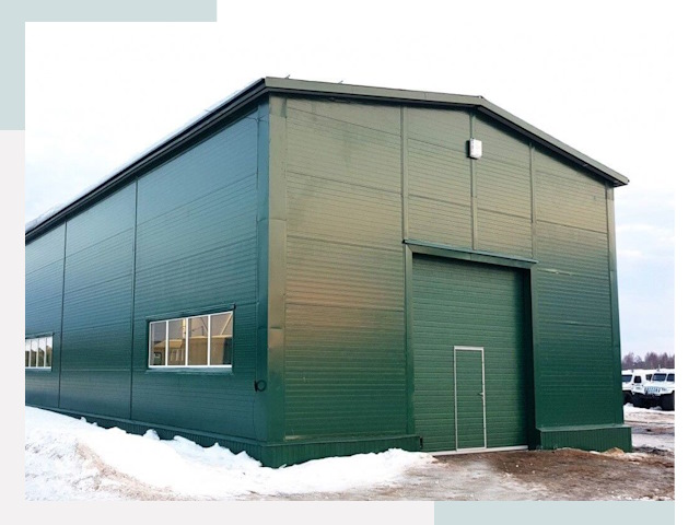 Двускатные ангары в Слободской