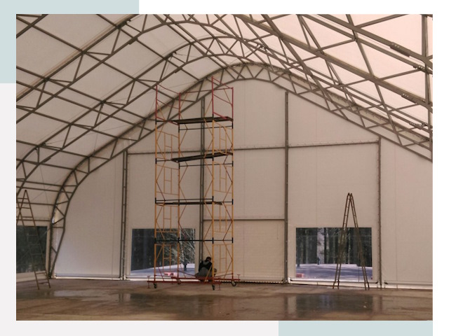 Шатровые ангары в Слободской