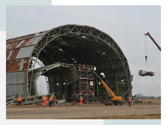 Демонтаж ангаров в Слободской